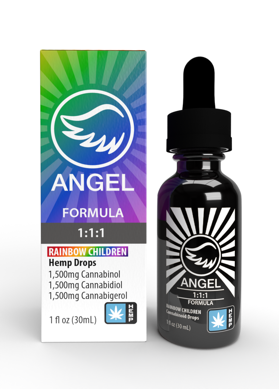♯1 ANGEL MAX CRDH90% 1ml CBD CBG CBN Angel 1:1:1 Rainbow Children CBD, CBG & CBN Drops | Angel