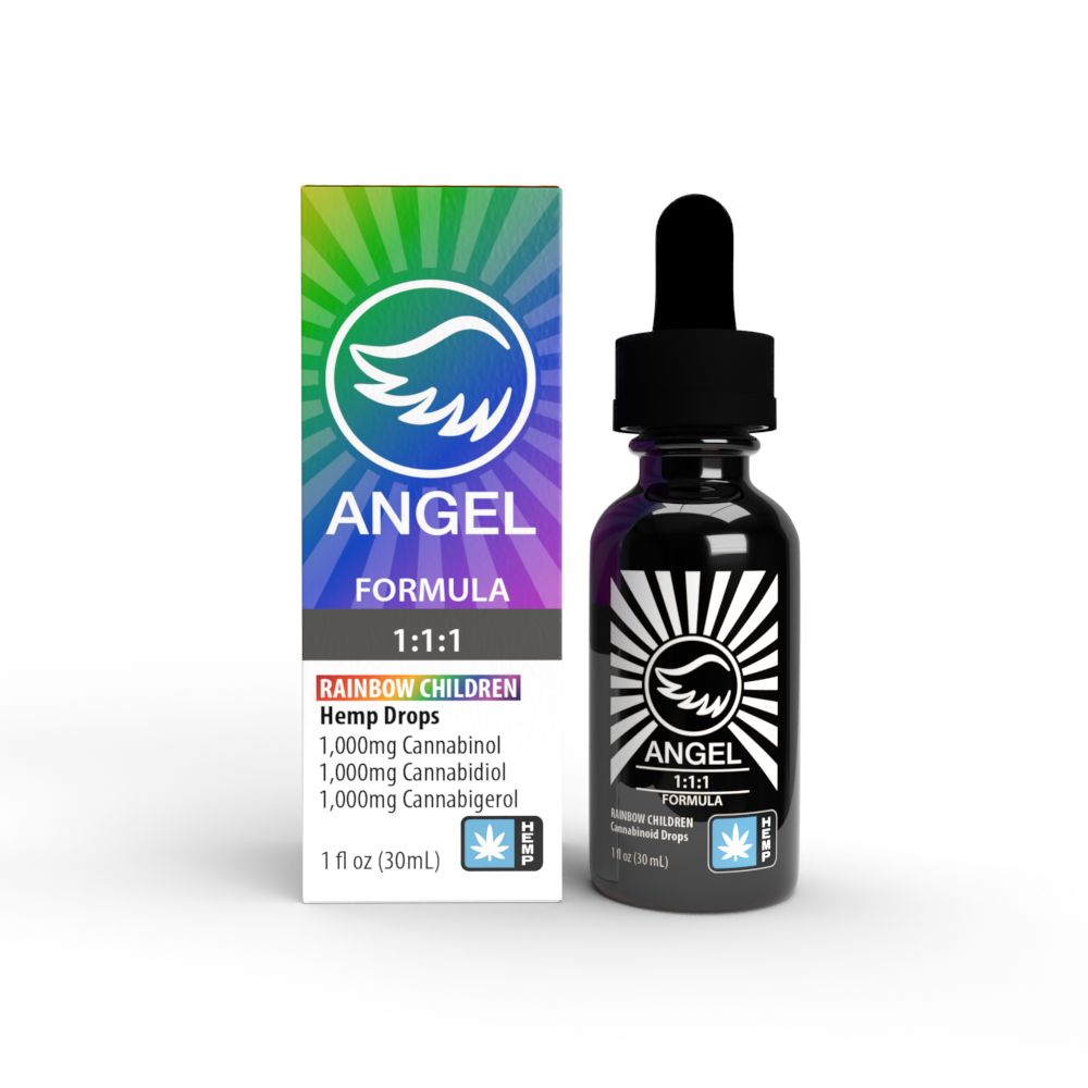 Angel 1:1:1 Rainbow Children CBD, CBG & CBN Drops | Angel Industries